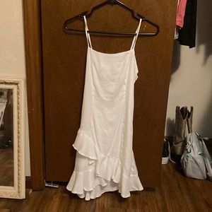 White dress, adjustable straps, super super cute